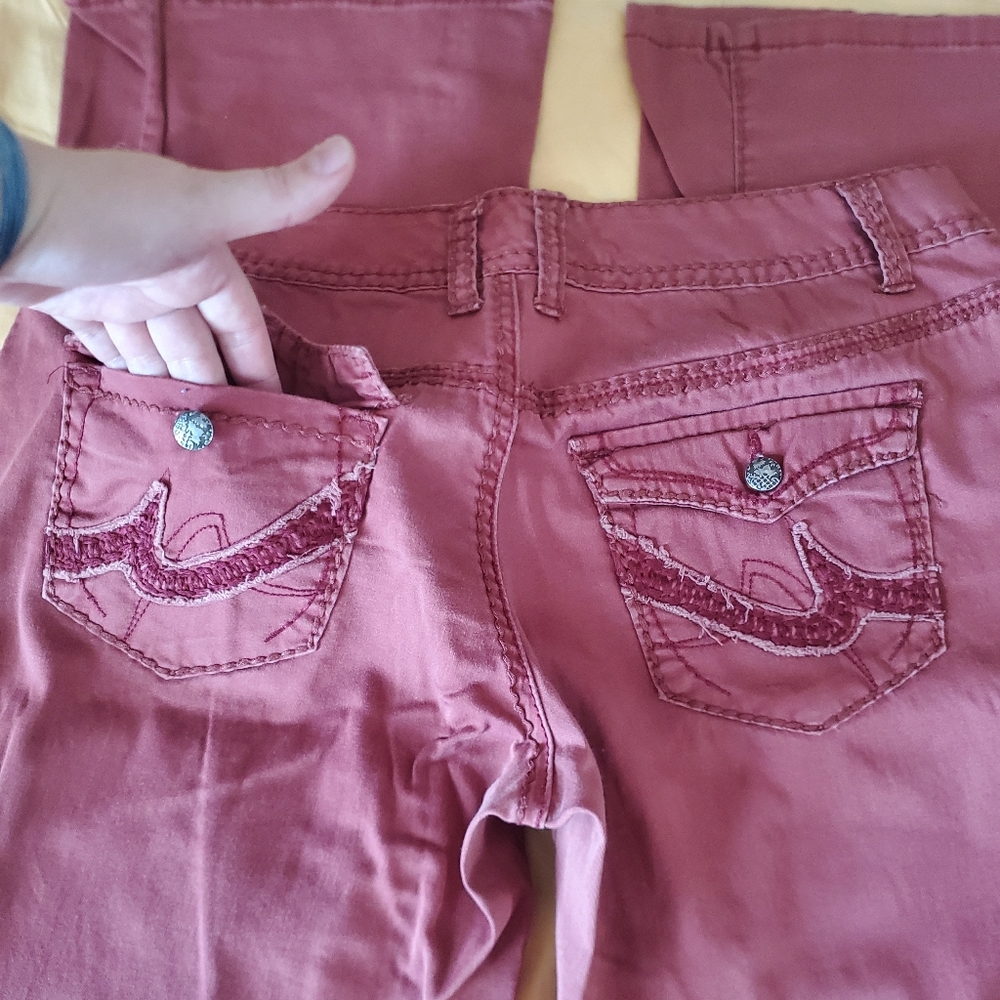 Maurices Rust Colored Flare Trousers - Picture 6 of 7